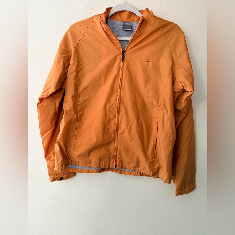 Nike Vintage Silver Tag Vibrant Orange Windbreaker, size M (8-10)
